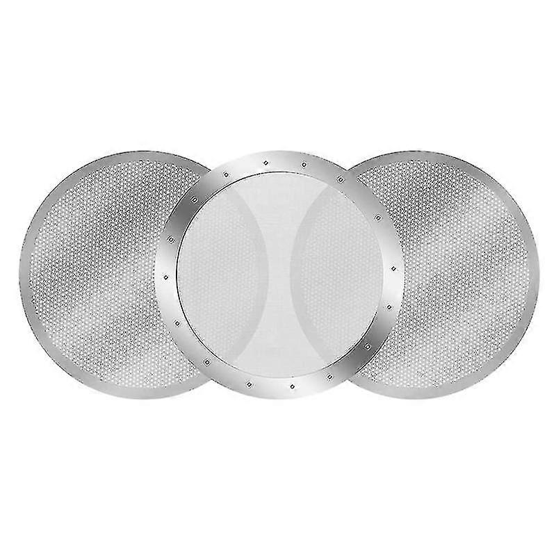 3 Pack Metal Reusable Coffee Filter Mesh For Coffee Maker Espresso Maker, Silver