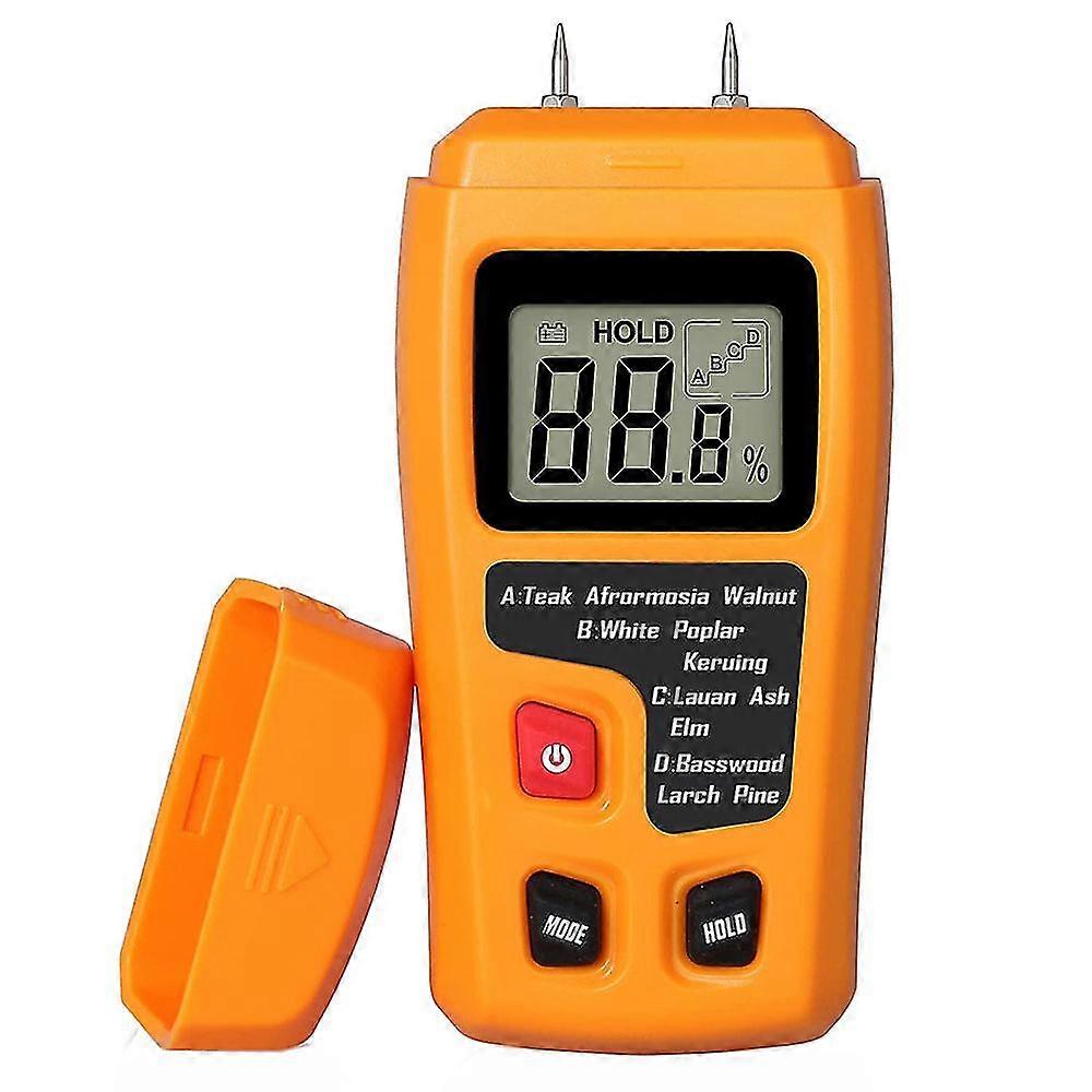 Moisture Meter Wood Moisture Detector Lcd Damp Moisture TesterORANGE