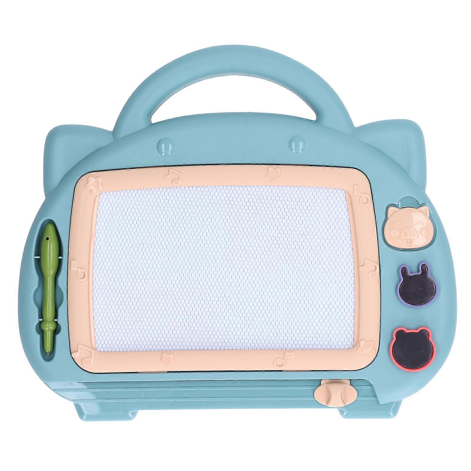 Children Drawing Board Magnetic Colorful Erasable Reusable Practical Painting Board for Above 3 Years OldFlat Haze Blue
