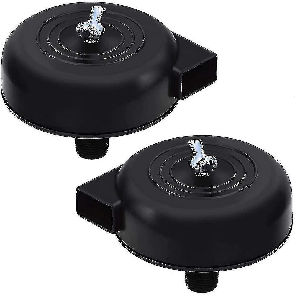 2 Pcs Compressor Filter, 16mm 3/8pt Male Thread Silent Compressor For Air Compressor (black) KIC OWR