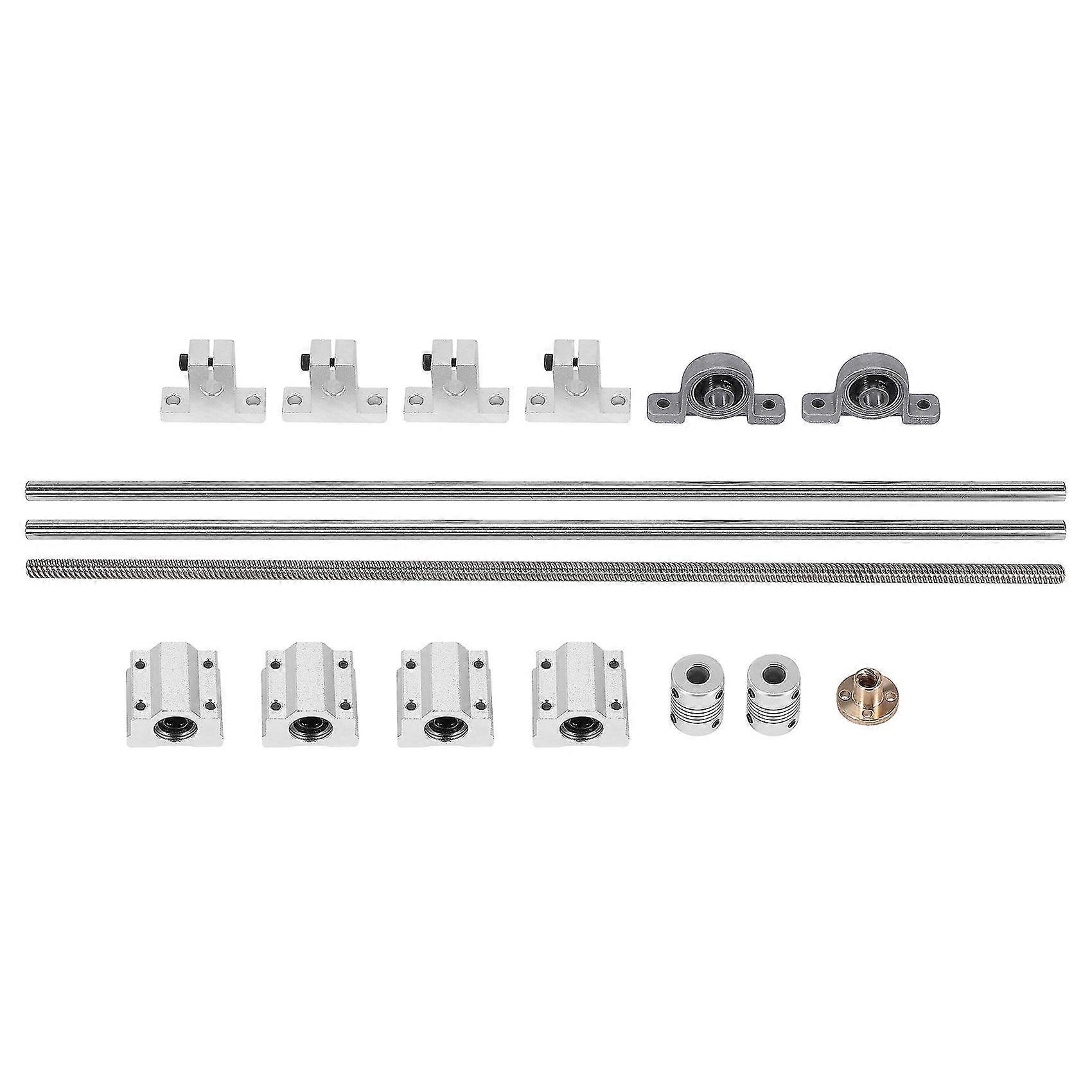 15pcs 400mm Optical Axis Guide Bearing Housings Linear Rail Shaft Support Screws Set-haoyi