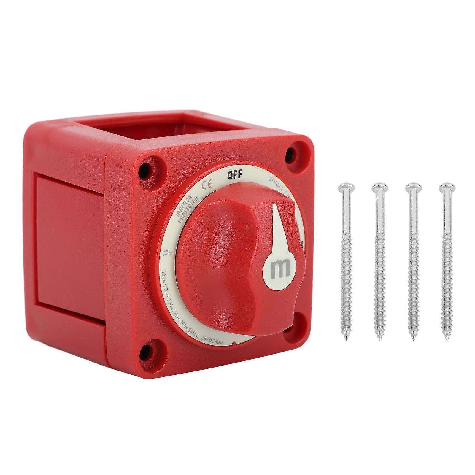 Battery Disconnect Switch 300A DC12 to 48V Heavy Duty ON OFF Single Circuit for RV Marine Automotive