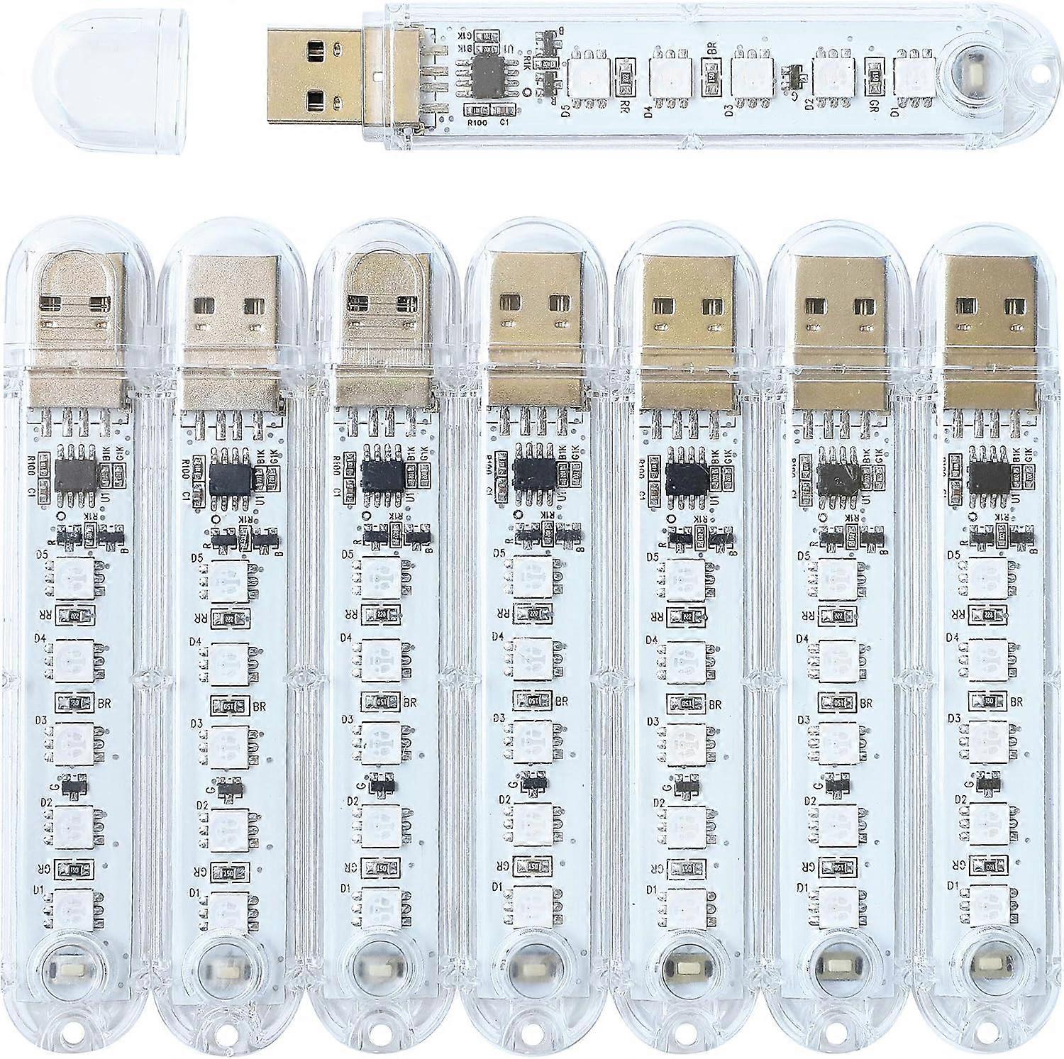 USB Lamp, Plug-in Night Light, Small LED Light Bar, with 5 Lamp B