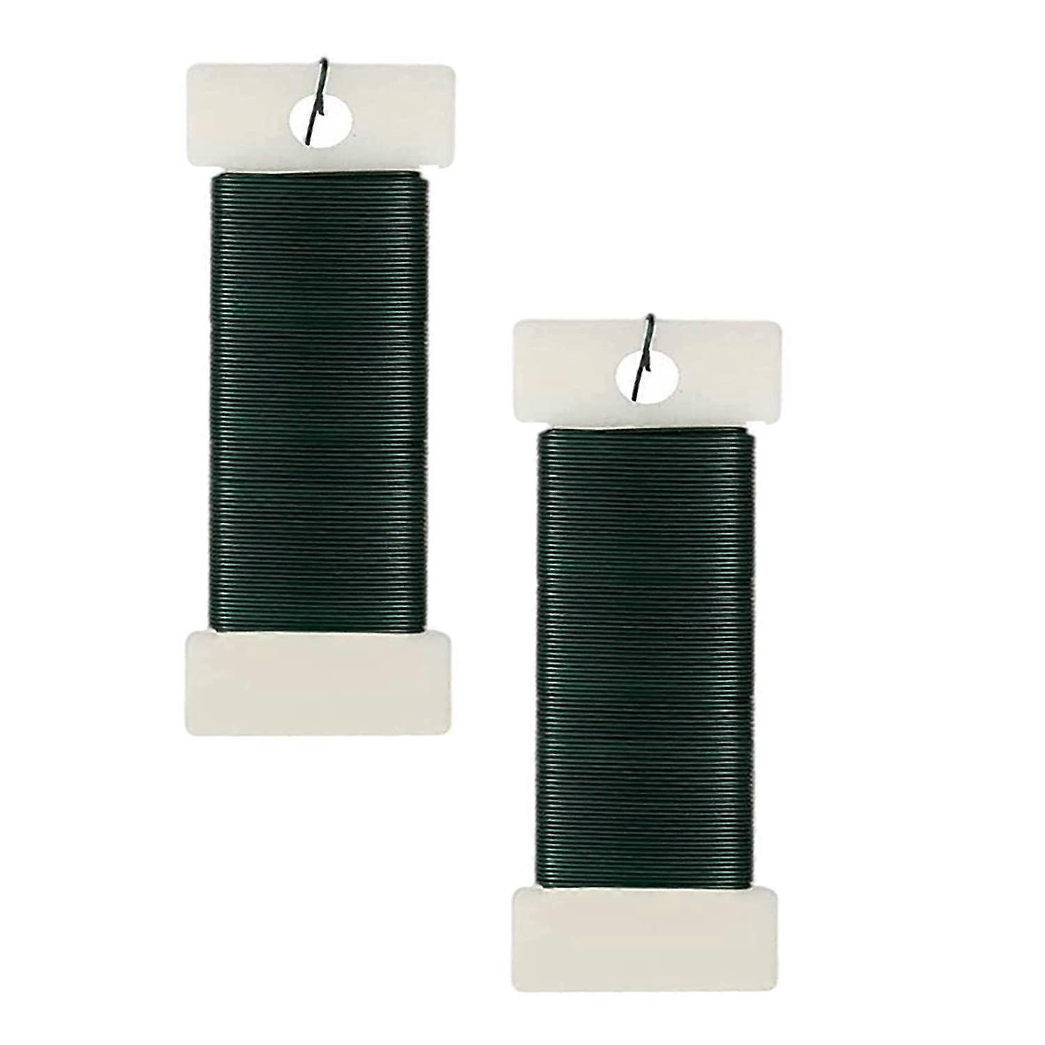 2 Rolls Green Florist Wire for Wreath Making, Wreath Wire