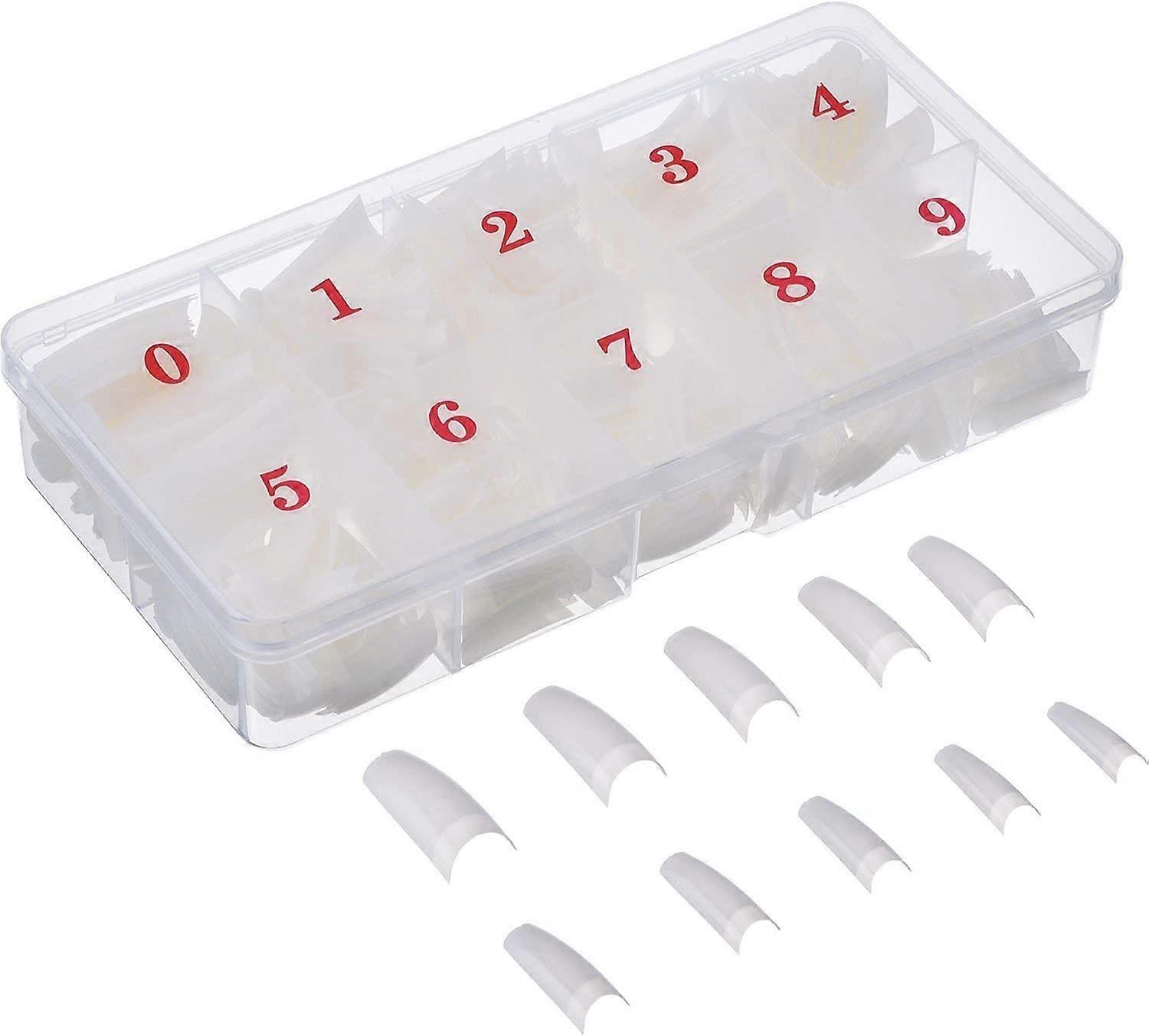 500 Pieces False Nails and Tips Kit (Natural)