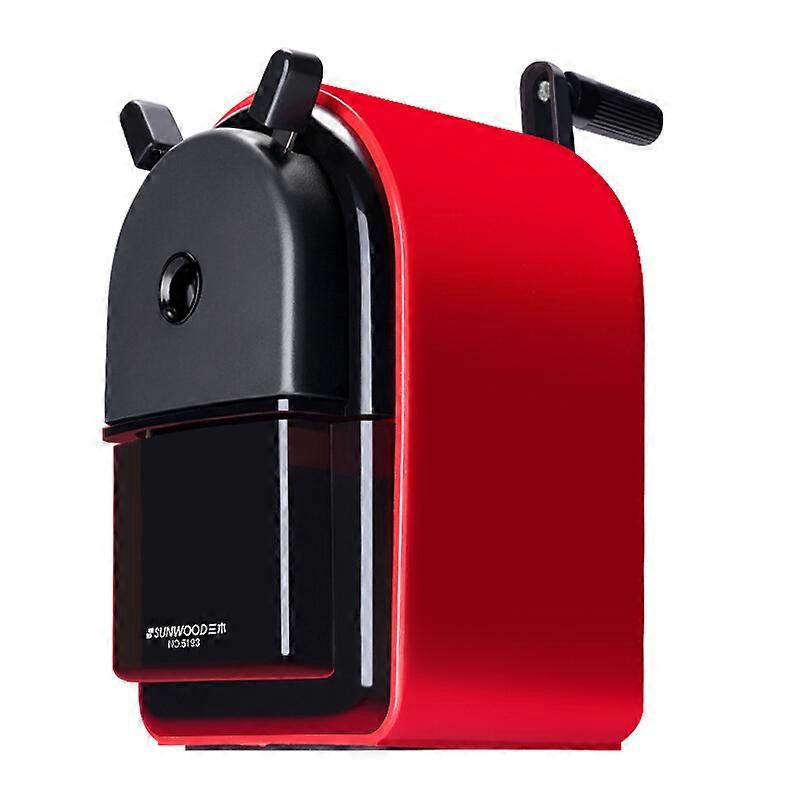 The Pencil Sharpener (with crank, adjustable tip, for diameters up to 11.5 mm) Red