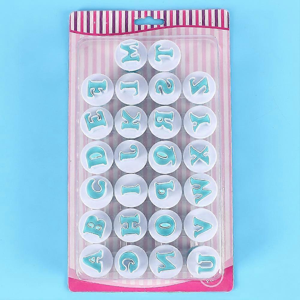 Vogue Home Living Uppercase and Lowercase Alphanumeric Spring Pressing Mold Biscuit Baking Accessories Fondant Cake Printing 1 S
