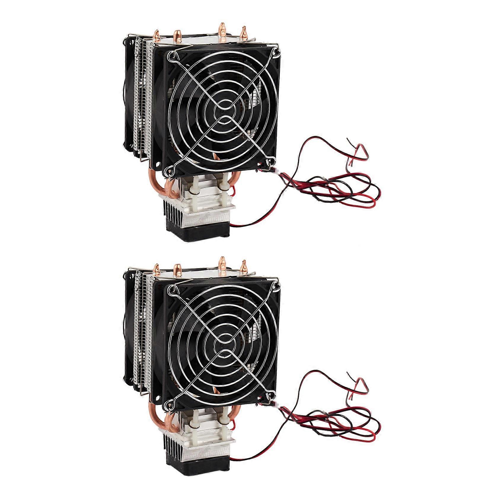 2X 12V 6A termoelektrisk peltier halvledarkylare kylaggregat kylsystem kit kylare fläkt f
