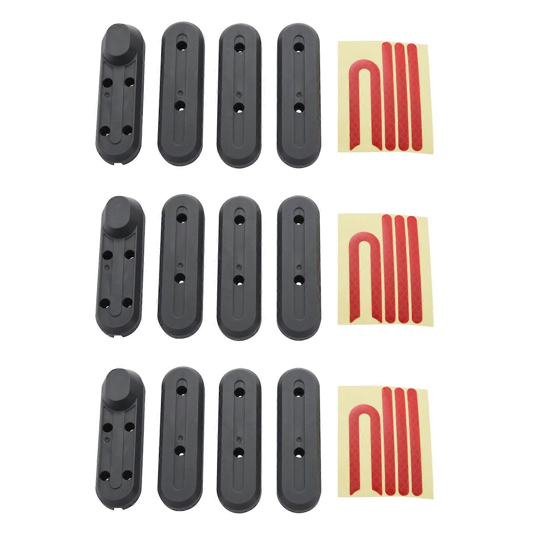 12x for M365 Electric Smart Scooter Wheel Hubs Cap Protective Shell Case with Sticker Decals