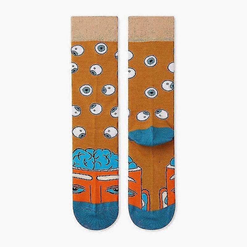 Winter Socks Autumn/winter couples skateboard sox creative abstract art harajuku hip hop streets tid
