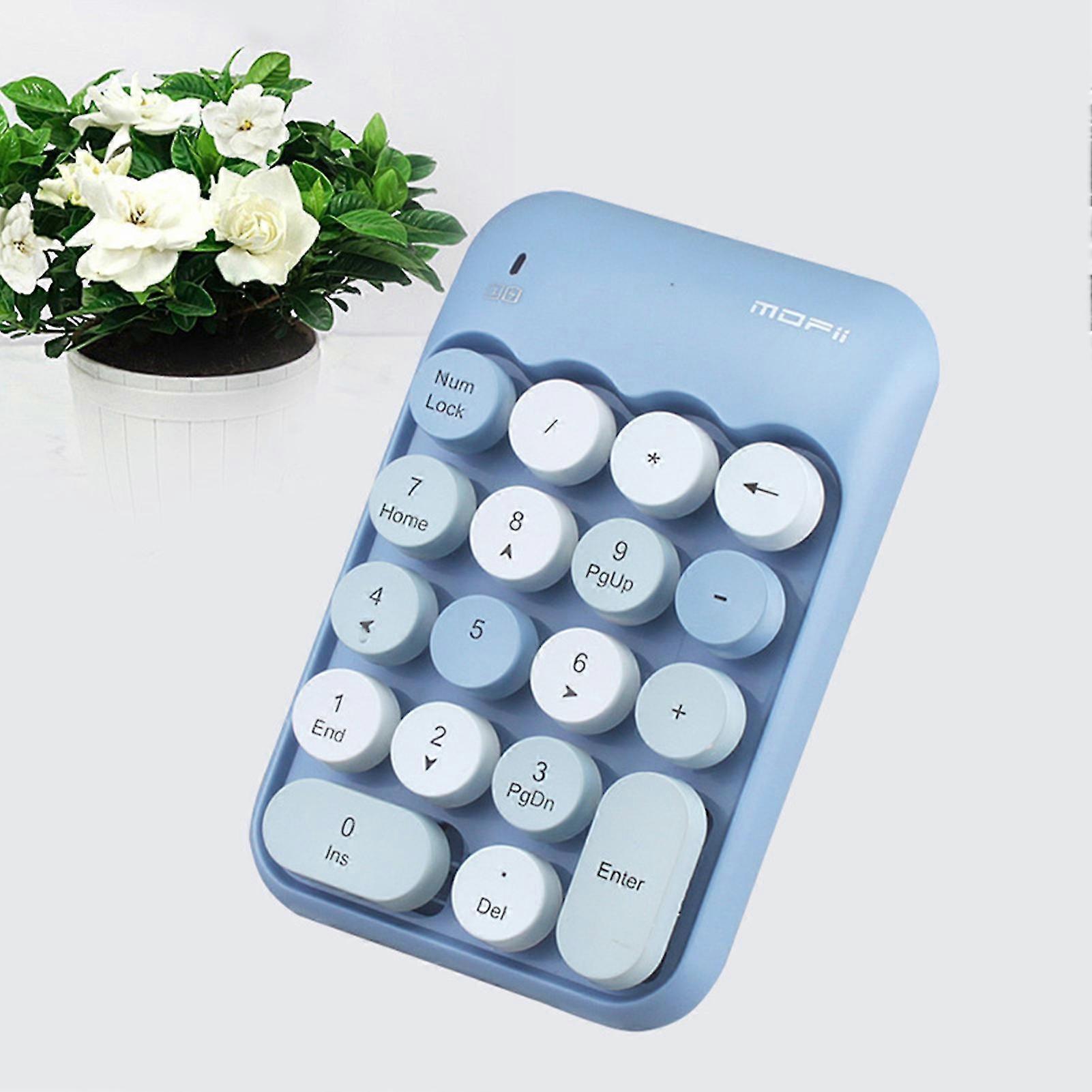 2.4G Wireless 18 Keys Keyboard Space Saving Compact Size Keyboard Suitable for Laptop Desktop
