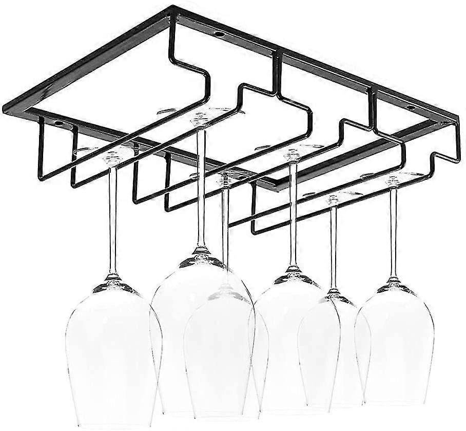 מחזיק זכוכית תלוי מחזיק זכוכית יין מחזיק מחזיק עם 5 מסילות עם בשימוש בבר, ארון יין, מטבח