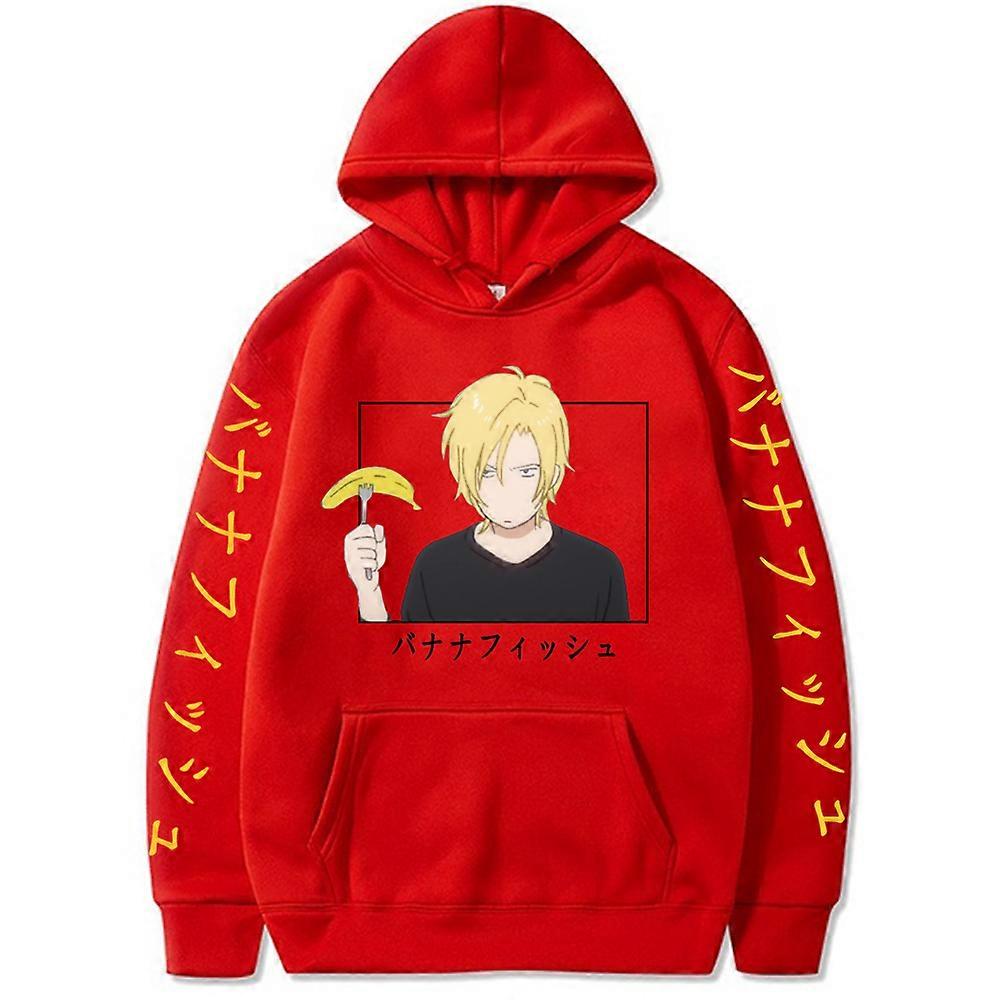 Harajuku Sudadera con capucha para hombres Anime Banana Fish