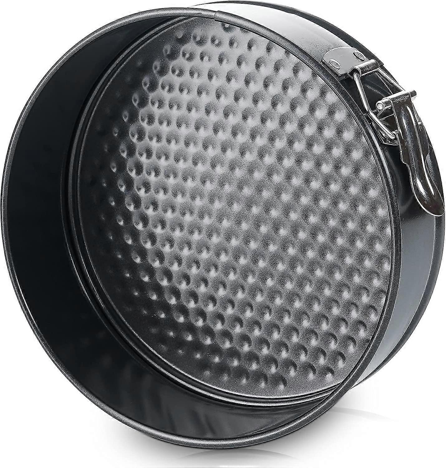 Cake Pan  Inremovable Bottom Easy Release Leakproof Cheesecake Pan(2pcs,black)