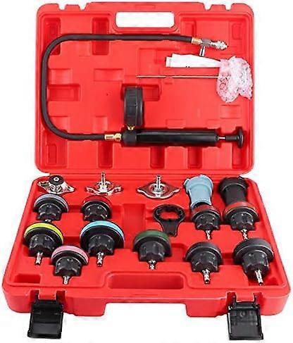 Cooling System Tester, 18 Piece Water Tank Leak Detector Car Cooling System Tester Set