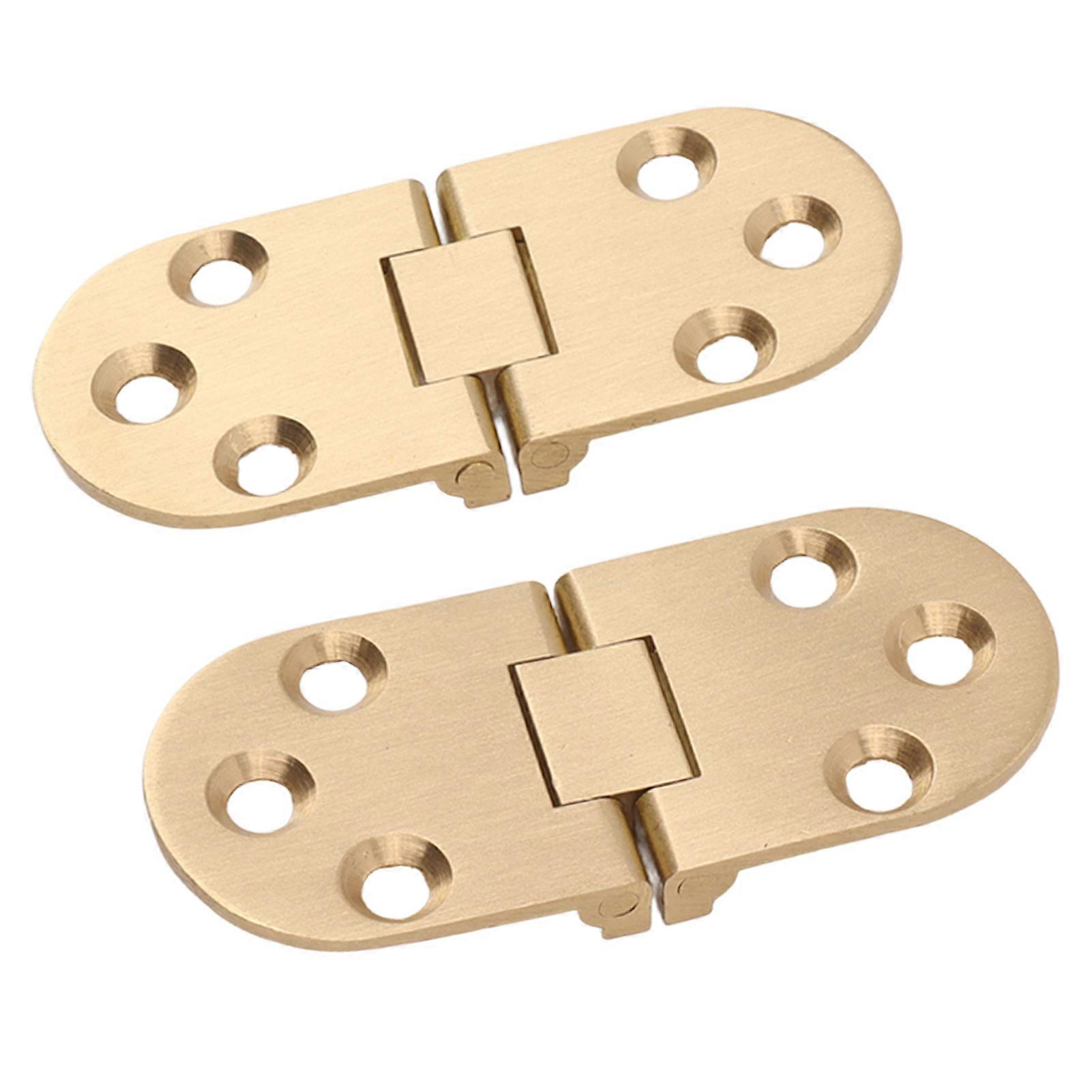 Folding Flip Top Hinges 180 Degree Rustproof Brass Flap Hinges with Screws for Tables and Machines
