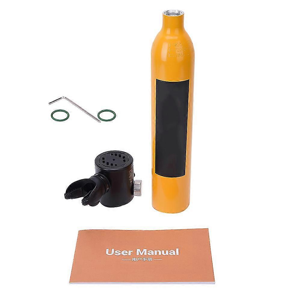0.5L Orange Scuba Diving Oxygen Cylinder with Gauge