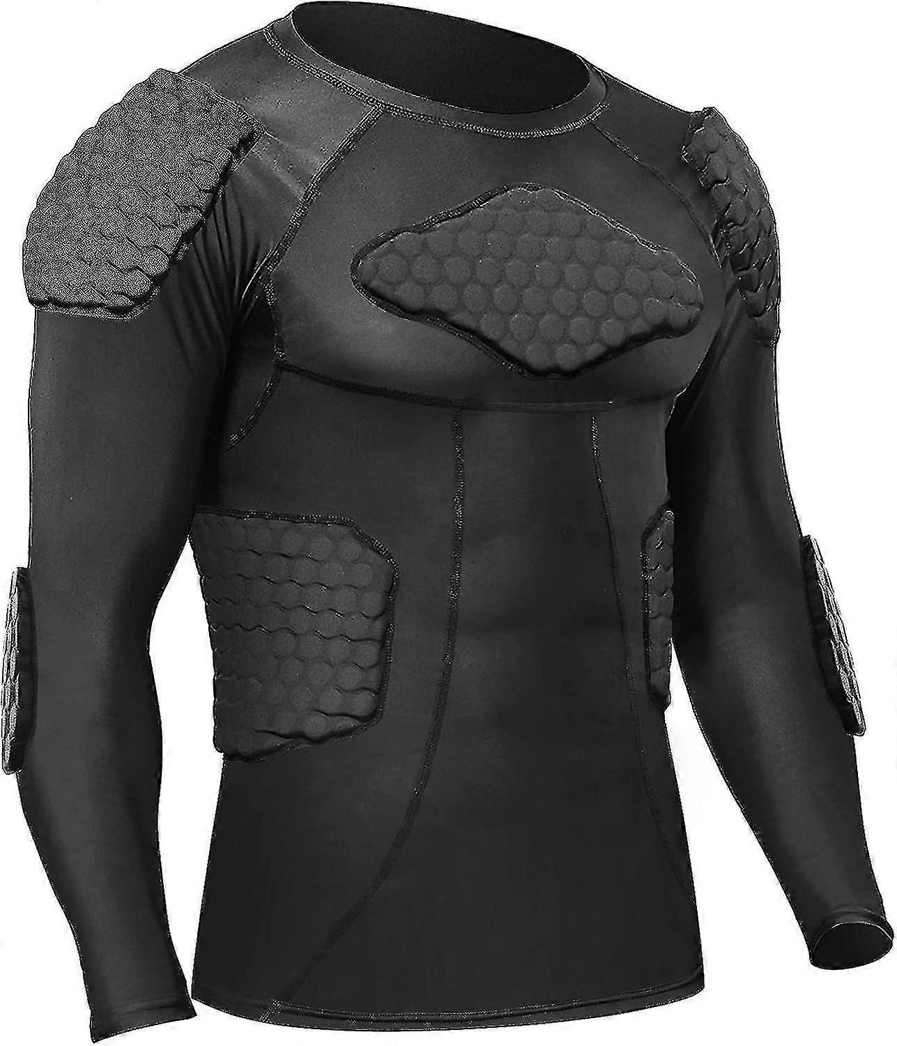 الرجال الرياضة صدمة طفح الحرس ضغط مبطن قميص كرة القدم كرة السلة واقية والعتاد الصدر الضلع G