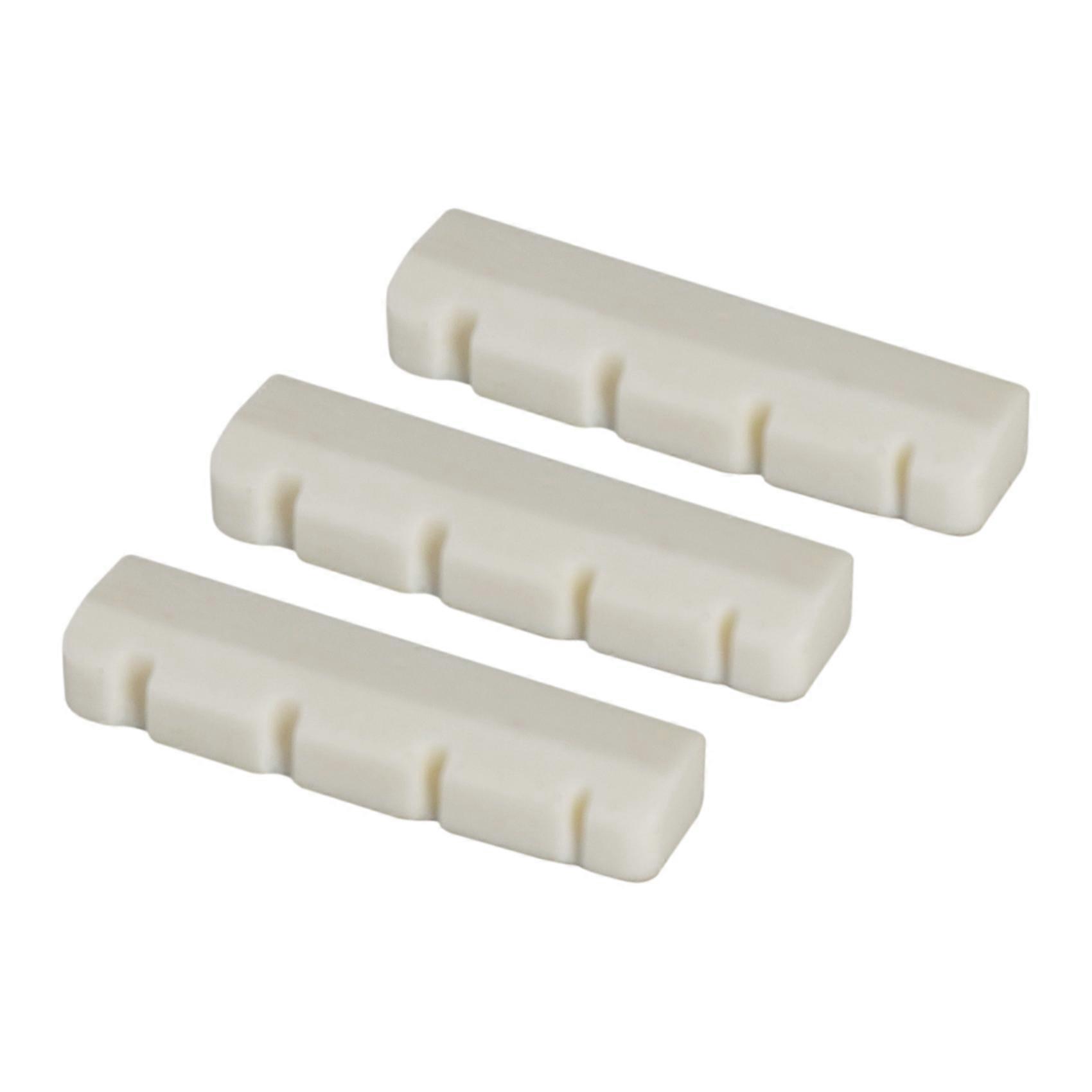 Bone Bridge Saddle and Nut For 4 String Guitar Pack of 3