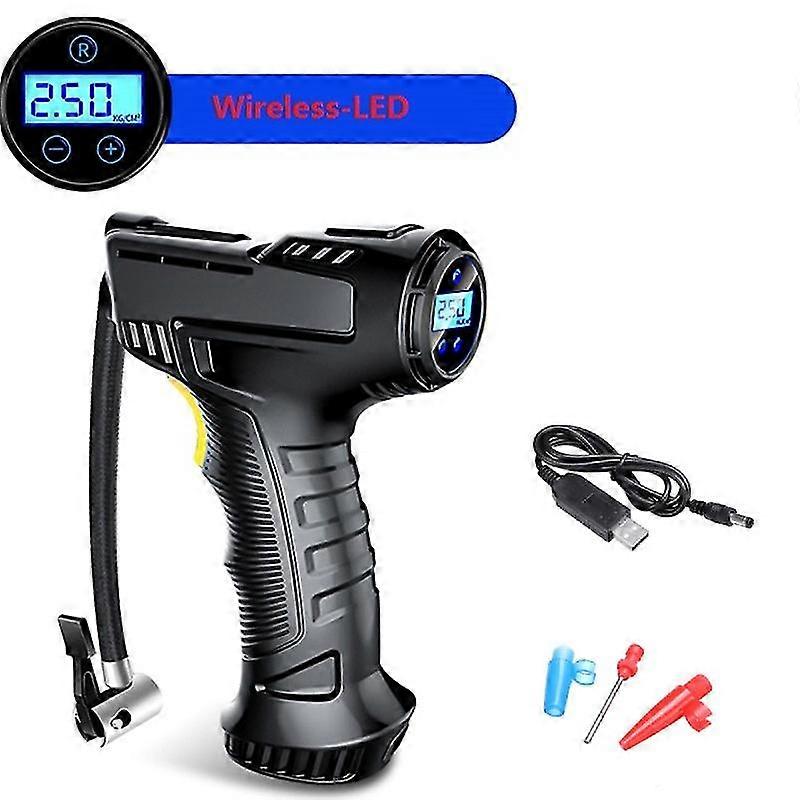 120w wiederaufladbarer Luftkompressor aufblasbare Pumpe Lcd Digitale Autoreifenpumpe Tragbare Luftpumpe Autoreifenfüller Digital für Auto Fahrrad Bälle Motorrad
