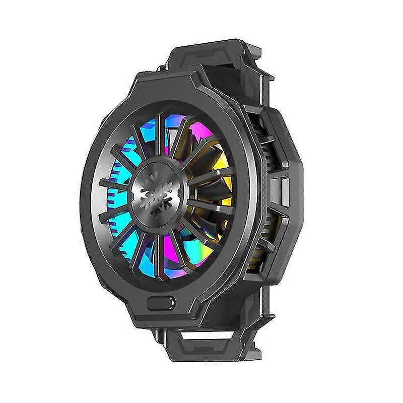 Phone Radiator Quick Cooling Rechargeable Portable Intelligent Game Machine Cooling Fan For Smartphone1pcs-black