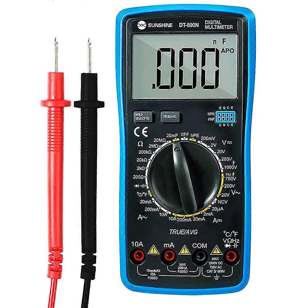 890n High Precision Digital Multimeter Overload Protection Lcd Display Instrument Tester For Repair Tools
