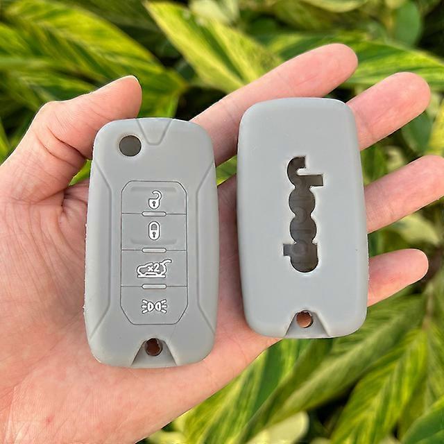 rubber car key FOB Case Cover for Jeep Renegade hard steel 2016 flip folding 4button key