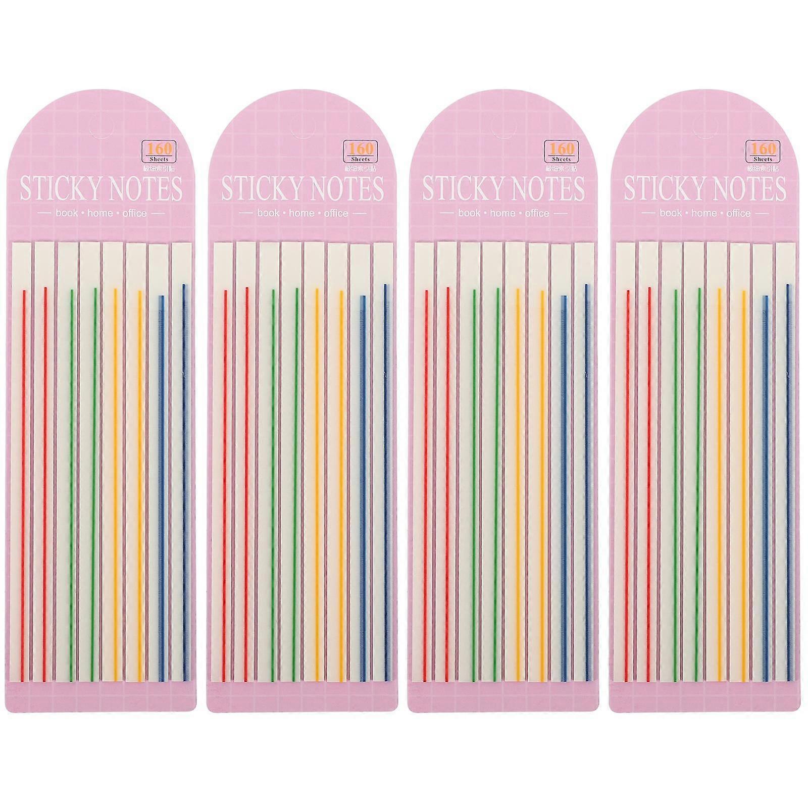 4 Books of Highlighter Tapes Reading Highlight Strips Book Page Highlighter Markers