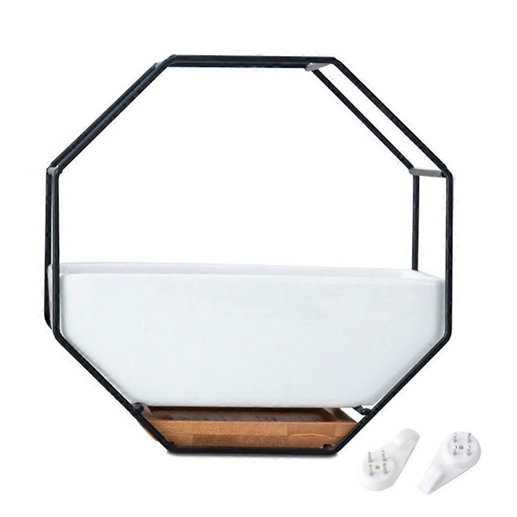 Minimalist Octagonal Geometric Wall Hanging Table Succulents Ceramic Flower Pot