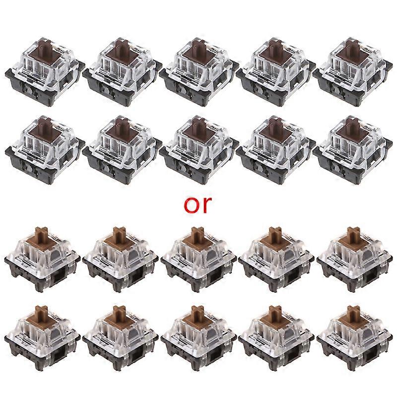 10Pcs 3 Pin KeyCaps Brown Mechanical Keyboard Switch for Cherry MX Keyboard