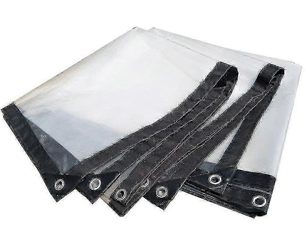 Perforated Waterproof Tarpaulin, Transparent, Foldable