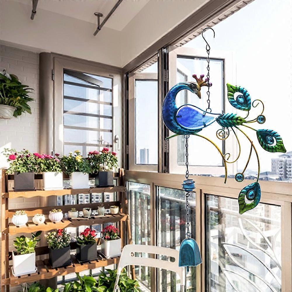 2023 Νέος ζεστός κήπος Peacock Design Wind Chimes Yard Home Decor Μεγάλο κρεμαστό μενταγιόν υπαίθριο στολίδι
