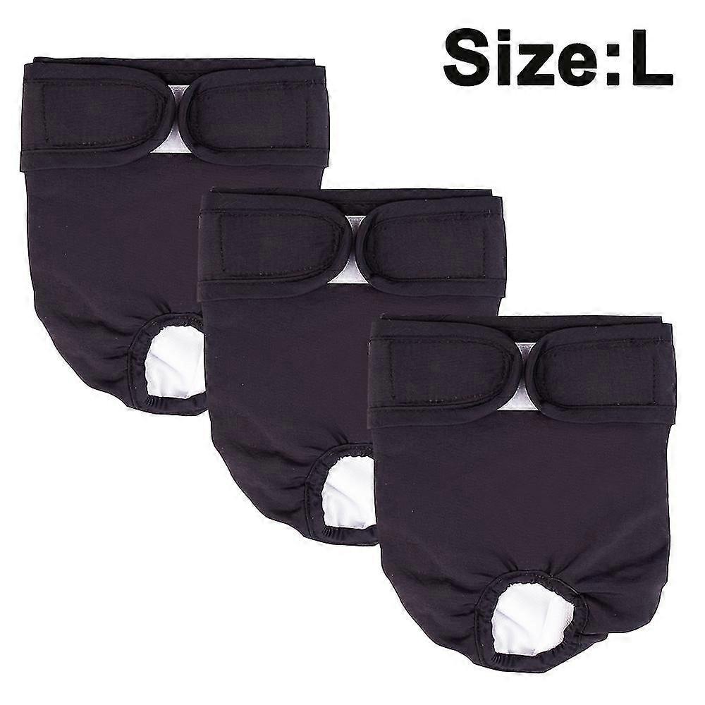 Pack Of 3 Reusable Washable Dog Diapers, Highly Absorbent Dog Pants-MXBC