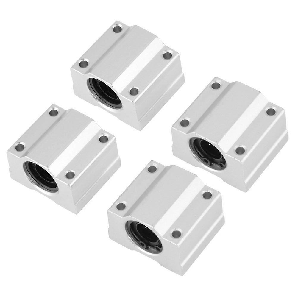 Linear Bearing Slide Block, 4pcs/set SCS12UU Linear Motion Aluminum Ball Bearing Slide Block Inner Diameter 12mm Widely used in power tools