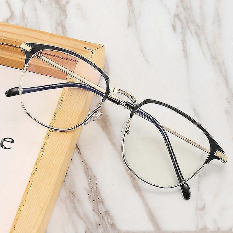 Vintage Eyeglasses Metal Frame Clear Lens Fashion Glasses Mens