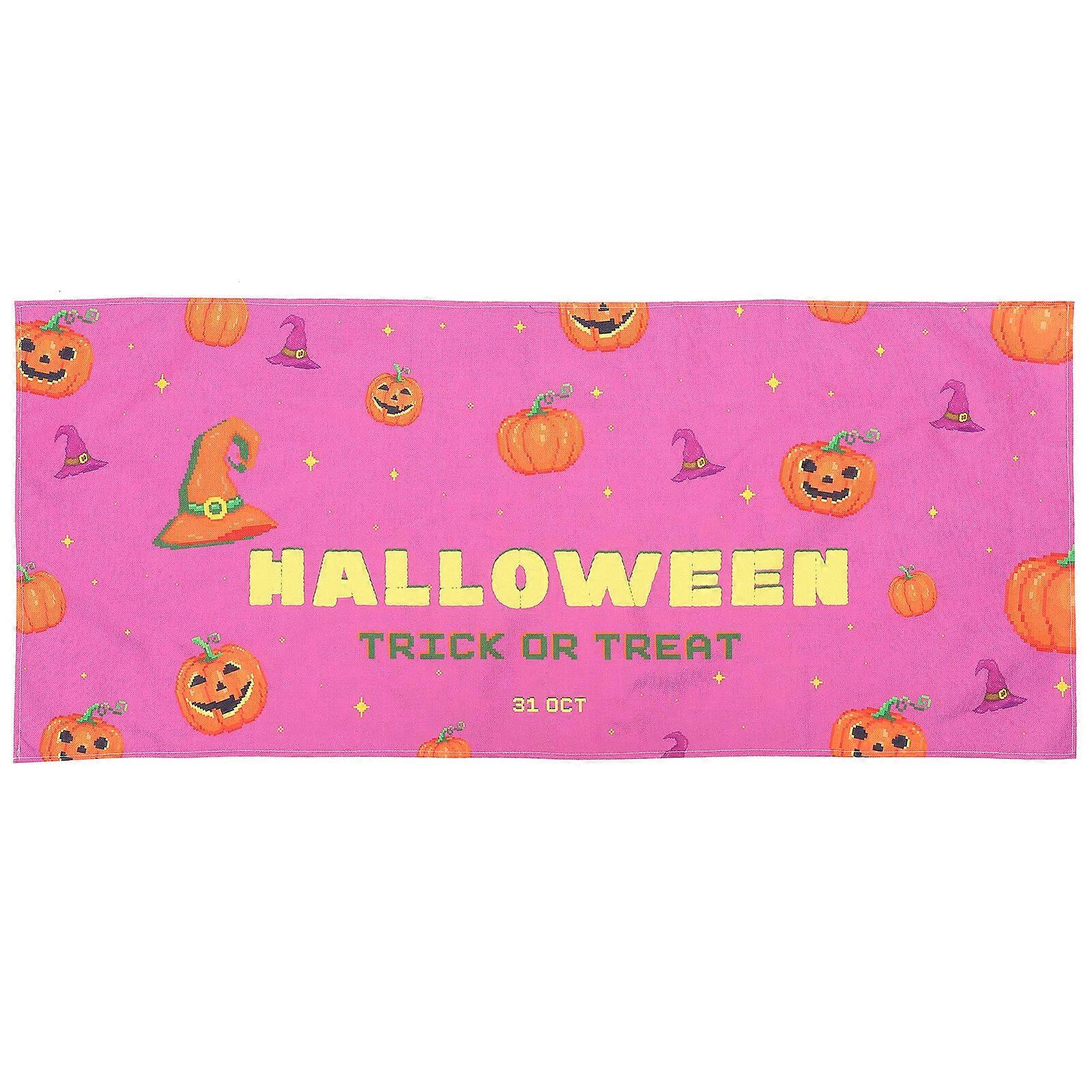 Halloween Themed Table Runner Dining Table Runner Ornament Pumpkin Pattern Tablecloth
