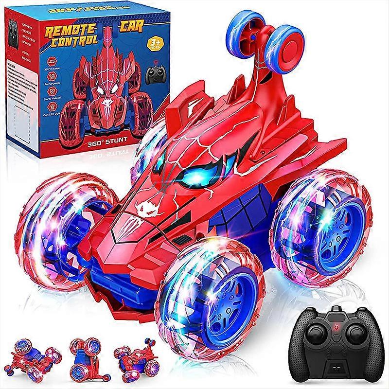 Spiderman Remote Control RC Cars Toys, Rechargeable RC Car With 360 Flips