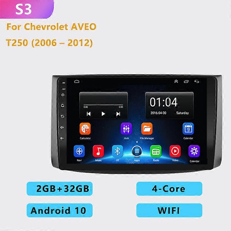 Android 10.0 auto Car Radio GPS Navigation Multimedia Player 4G+WiFi Carplay Video 2din for Chevrolet AVEO T250 2006 - 2012