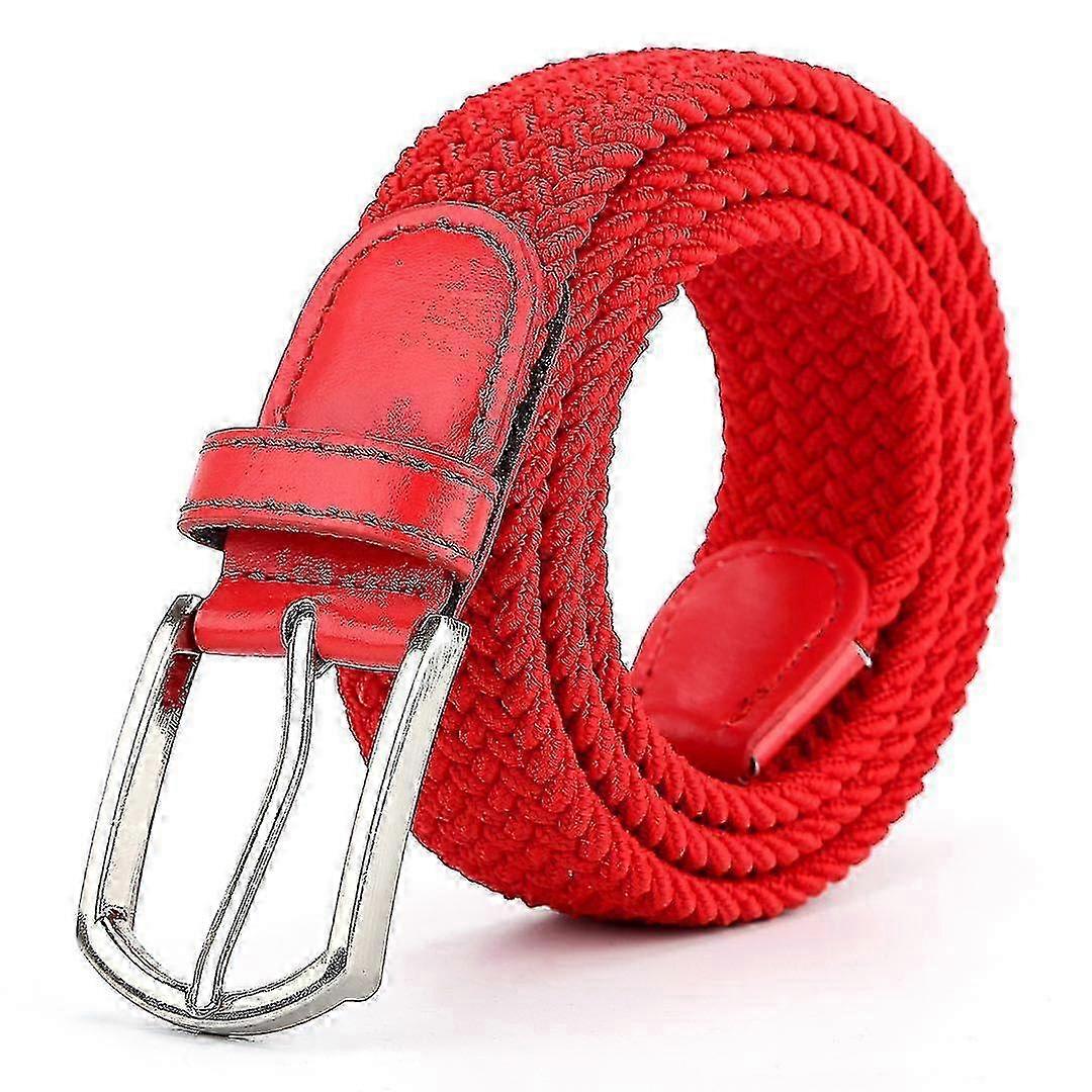 Men Ladies Woven Braided Regular Stretch Casual Belts