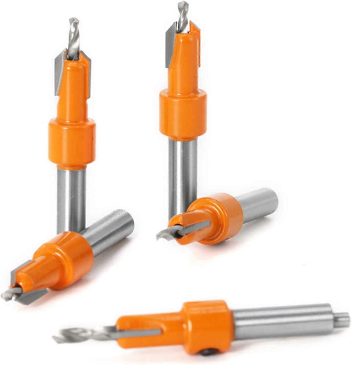 Countersink Drill Adjustable Woodworking Taper Drill for Wood Screw Extractor (D-8D)