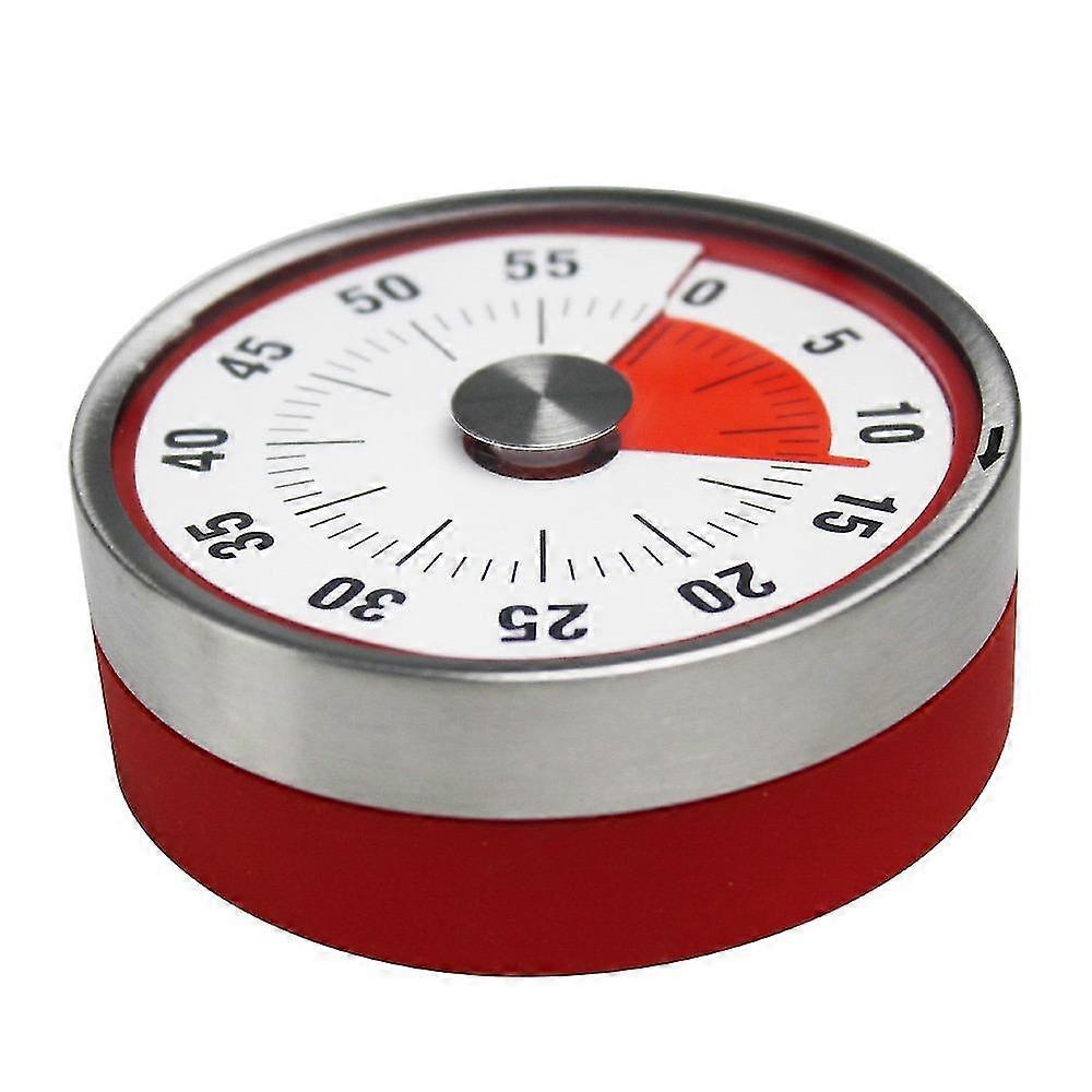 Stainless Steel Kitchen Timer Alarm Cooking Timer Mechanical Round Countdown Magnetic Clock Timer