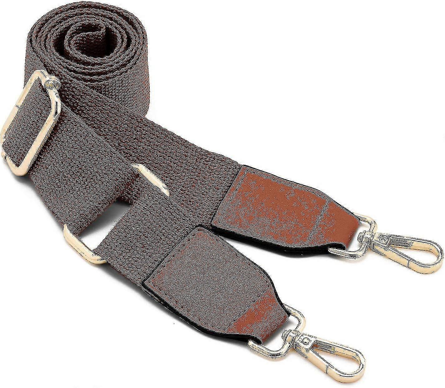 Women's Wide Shoulder Bag Strap, Adjustable Replacement Leather Long Shoulder Strap(brown)