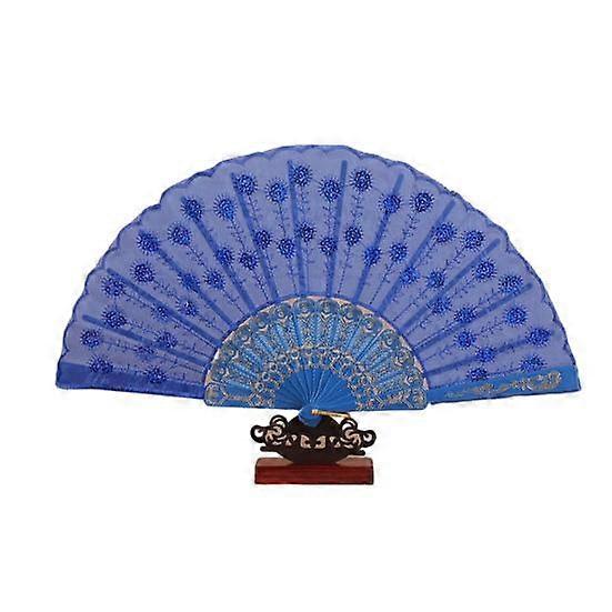 Folding Fan Chinese Style Peacock Dance Fan Portable Traditional Handheld Fan Performance Props for Home