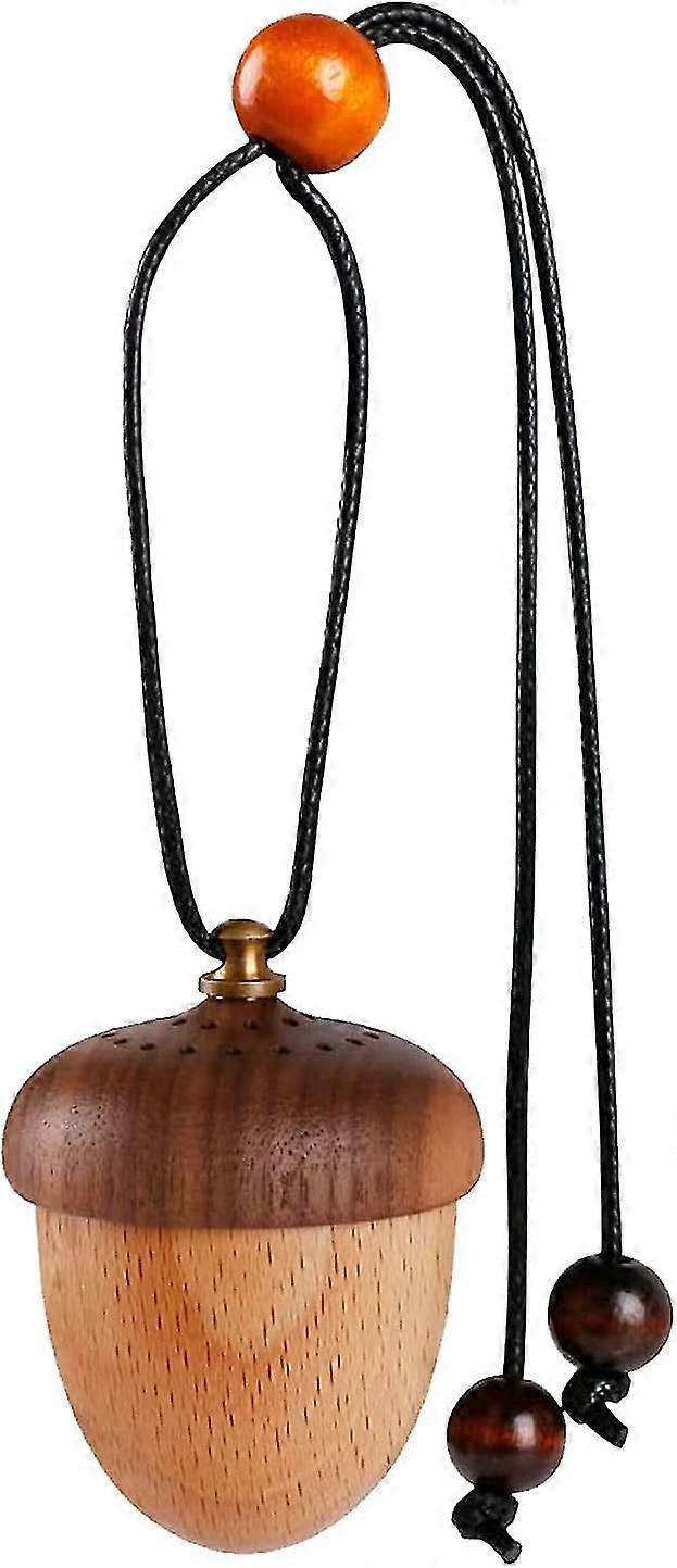 Maromalife Diffusor für ätherisches Öl, hölzernes Eicheldekor niedlicher Autodiffusor, Lufterfrischer, hängender Aromatherapie-Diffusor, Parfüm, Autodekoration, Geschenk
