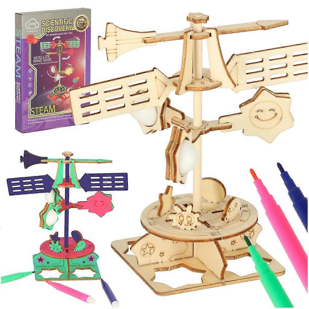 Holzpuzzle 3D Wissenschaftliches Modell Windmühle