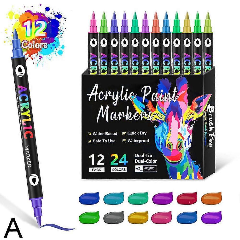 Double Headed Different Color Acrylic Marker Pen, Color Art Graffiti Pen
