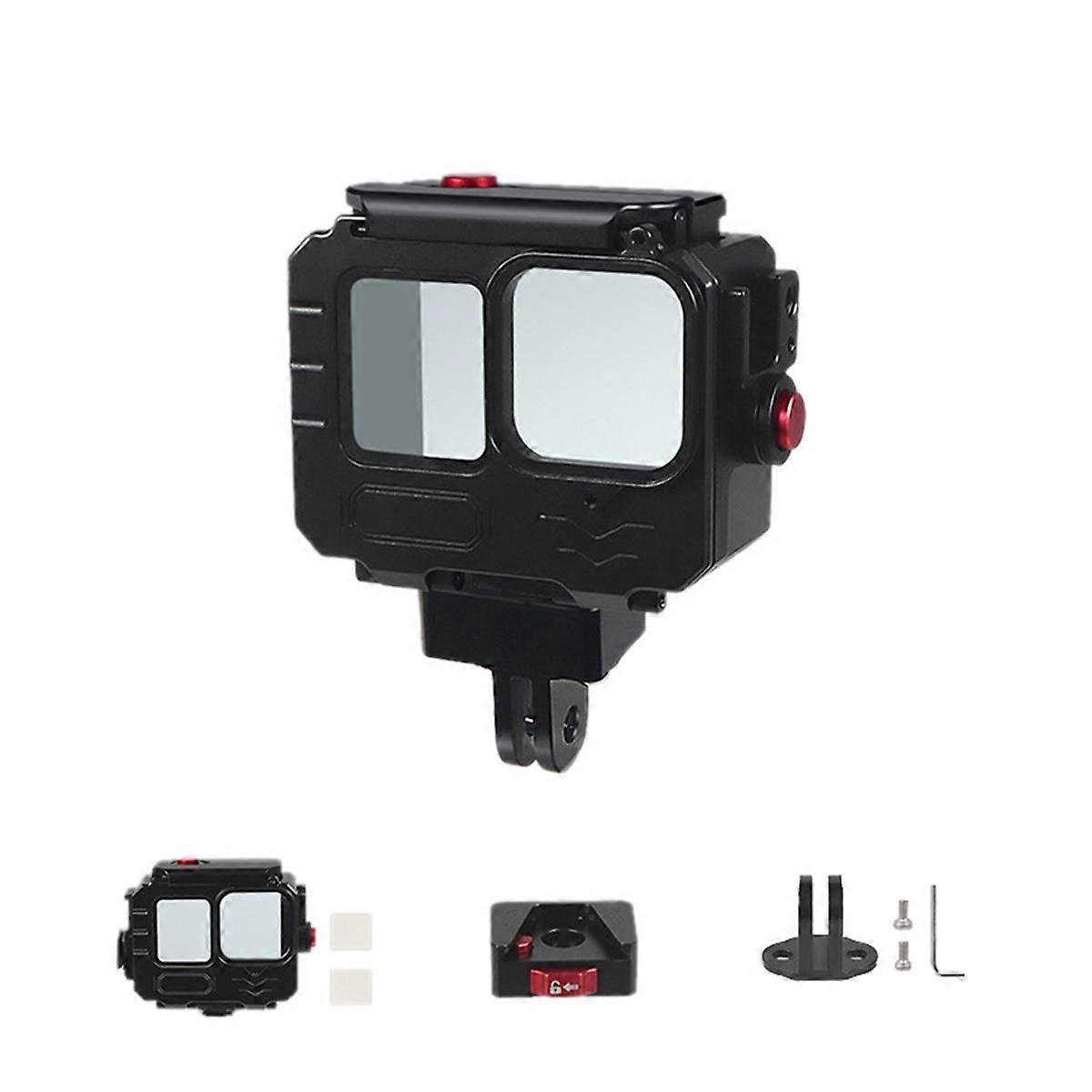 80M Waterproof Case for GoPro12/11/10 Action Camera Deep Diving Action Camera Protective Frame Case