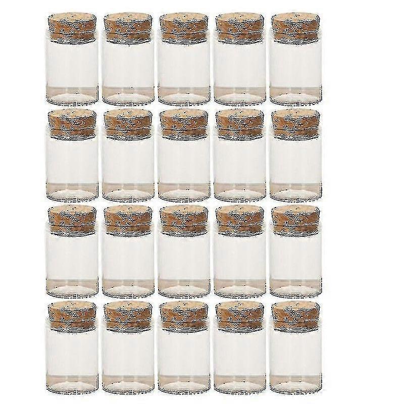 20pcs Cork Glass Bottles Transparent Tea Storage Jars Mini Empty Bottle Tea Subpacking Bottles For Home Party-ylmyFit