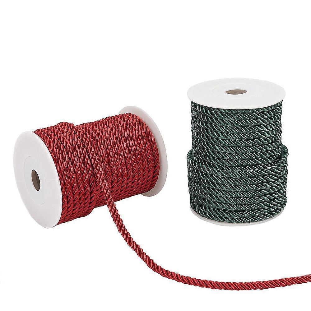 Twisted Nylon Thread Mixed Color 5mm about 18~19yards/roll(16.4m~17.3m/roll) 2 colors 1roll/color 2rolls