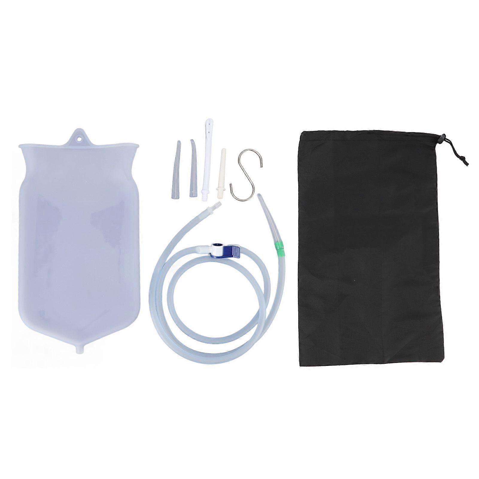 Enema Kit Silicone Material Lightweight Portable Keeping Healthy Professional Easy Use Enema Kit for Colon Cleansing